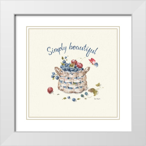 Summer Garden XIV White Modern Wood Framed Art Print with Double Matting by Audit, Lisa