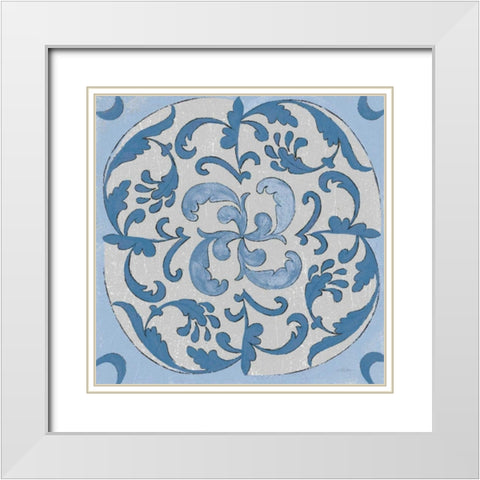 Coast Lines I Cool White Modern Wood Framed Art Print with Double Matting by Vassileva, Silvia