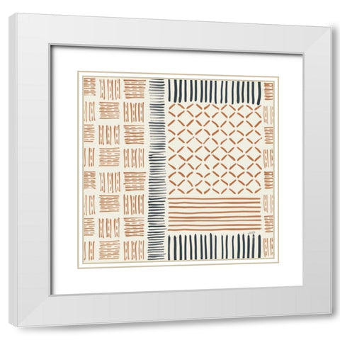 Late Summer Bouquet Pattern VI Warm White Modern Wood Framed Art Print with Double Matting by Purinton, Julia