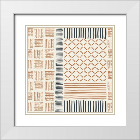 Late Summer Bouquet Pattern VI Warm White Modern Wood Framed Art Print with Double Matting by Purinton, Julia