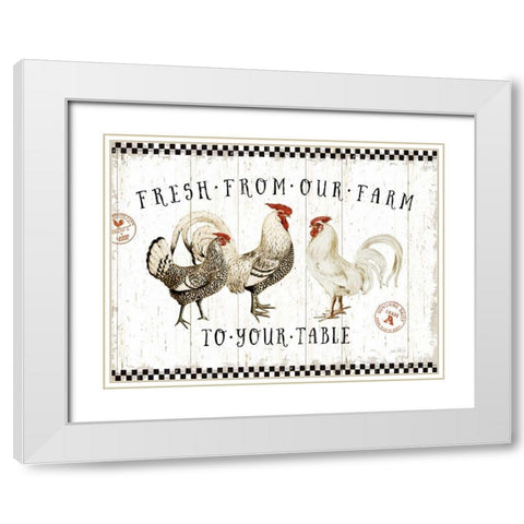 Free Range Fresh I v2 White Modern Wood Framed Art Print with Double Matting by Pertiet, Katie