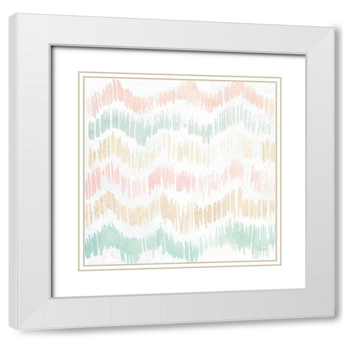 Colors of the Wind III Pastel White Modern Wood Framed Art Print with Double Matting by Rice, Kristy