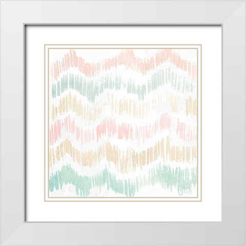 Colors of the Wind III Pastel White Modern Wood Framed Art Print with Double Matting by Rice, Kristy