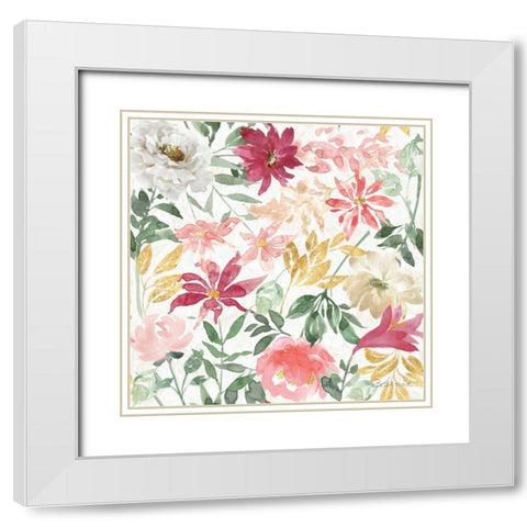 All You Need is Love Pattern I White Modern Wood Framed Art Print with Double Matting by Grove, Beth