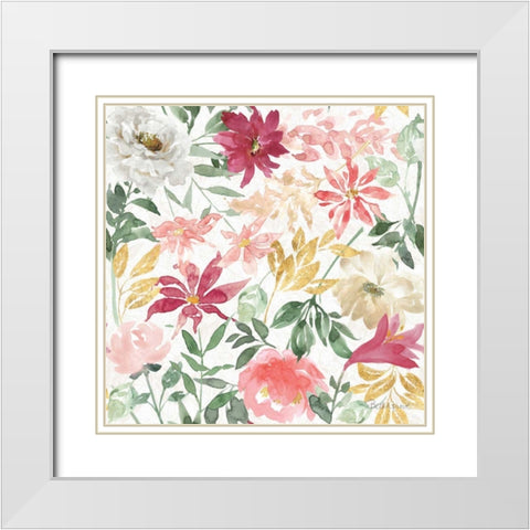 All You Need is Love Pattern I White Modern Wood Framed Art Print with Double Matting by Grove, Beth