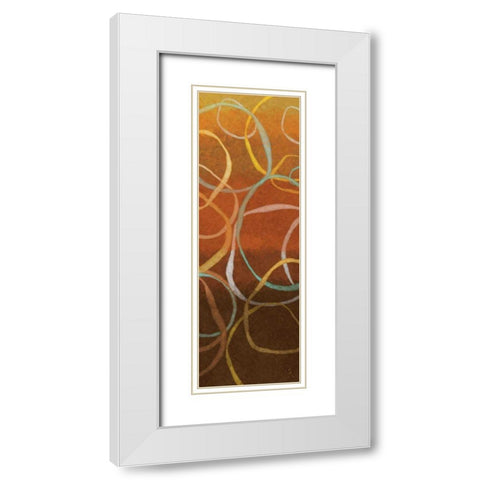 Square Dancing Circles II White Modern Wood Framed Art Print with Double Matting by Adams, Sarah