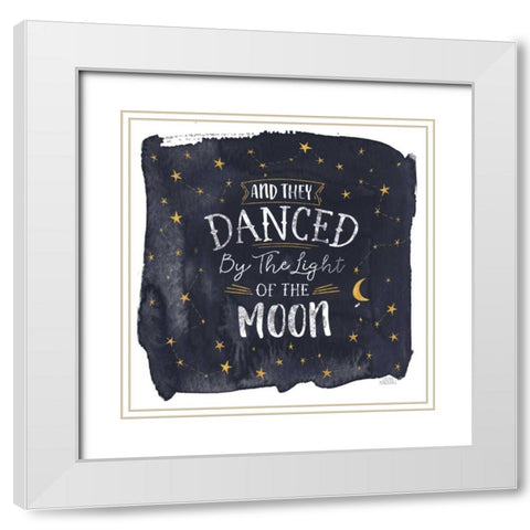 Celestial Love II Sq White Modern Wood Framed Art Print with Double Matting by Marshall, Laura