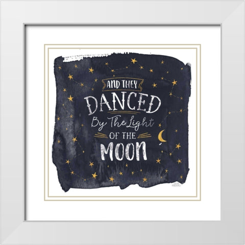 Celestial Love II Sq White Modern Wood Framed Art Print with Double Matting by Marshall, Laura