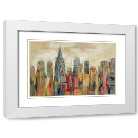 Manhattan - The Chrysler Building White Modern Wood Framed Art Print with Double Matting by Vassileva, Silvia