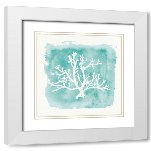 Water Coral Cove V White Modern Wood Framed Art Print with Double Matting by Audit, Lisa