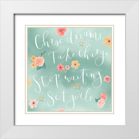 Chase Dreams Pattern VIB White Modern Wood Framed Art Print with Double Matting by Jackson, Jenaya