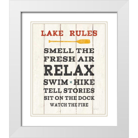 Cabin Life VI Neutral White Modern Wood Framed Art Print with Double Matting by Schlabach, Sue