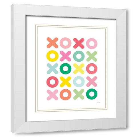 Love You Lots White Modern Wood Framed Art Print with Double Matting by Kelle, Ann