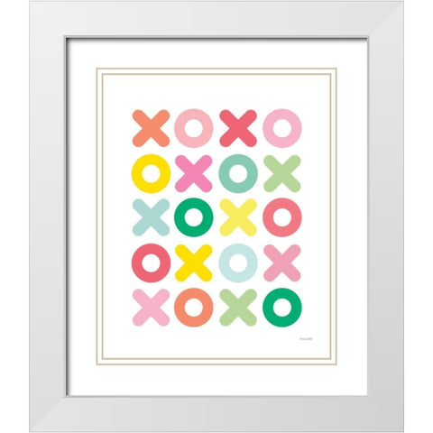 Love You Lots White Modern Wood Framed Art Print with Double Matting by Kelle, Ann