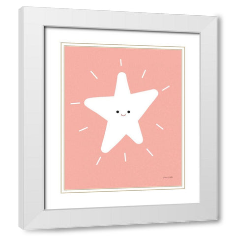 Star White Modern Wood Framed Art Print with Double Matting by Kelle, Ann
