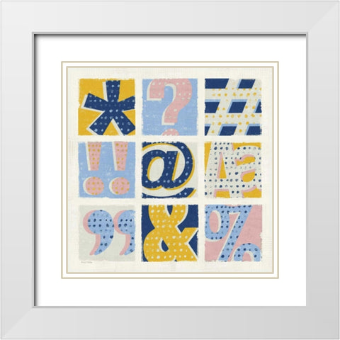 Colorful Statement Bright White Modern Wood Framed Art Print with Double Matting by Mullan, Michael