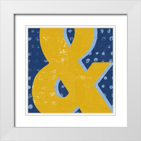 Punctuated Square II Bright White Modern Wood Framed Art Print with Double Matting by Mullan, Michael