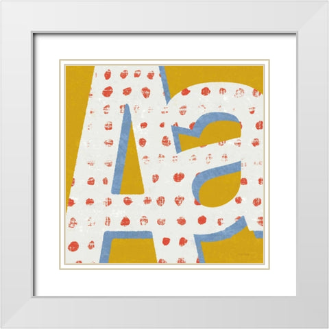 Punctuated Square IX Bright White Modern Wood Framed Art Print with Double Matting by Mullan, Michael