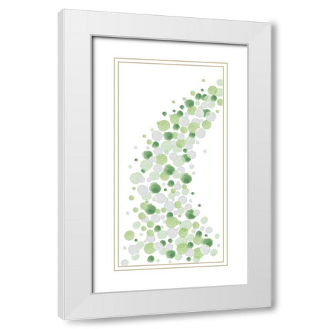 Dots Abstract II White Modern Wood Framed Art Print with Double Matting by DeNeige, Elyse