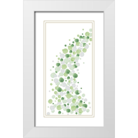 Dots Abstract II White Modern Wood Framed Art Print with Double Matting by DeNeige, Elyse