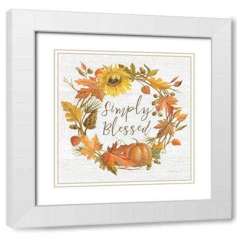 Fall Splendor VI White Modern Wood Framed Art Print with Double Matting by Vassileva, Silvia