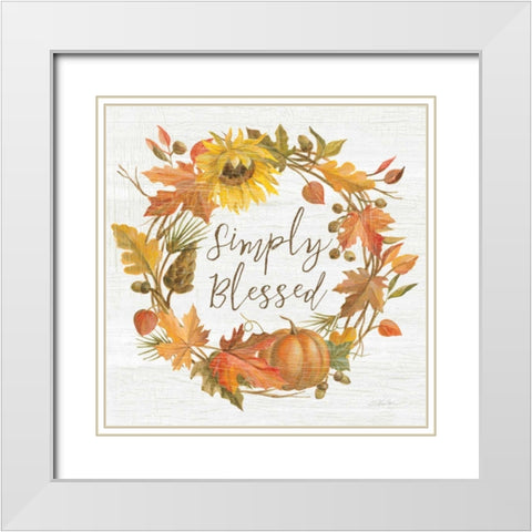 Fall Splendor VI White Modern Wood Framed Art Print with Double Matting by Vassileva, Silvia