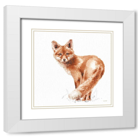 Forest Friends XI Red White Modern Wood Framed Art Print with Double Matting by Audit, Lisa