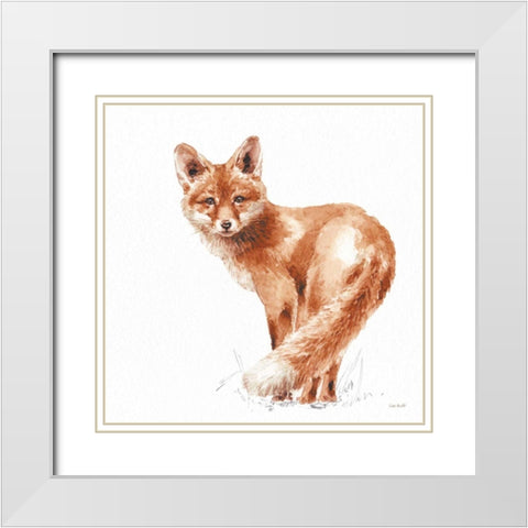 Forest Friends XI Red White Modern Wood Framed Art Print with Double Matting by Audit, Lisa