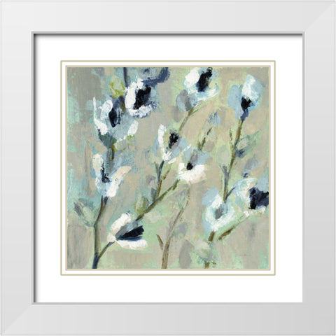 Whimsical Branch I Cool White Modern Wood Framed Art Print with Double Matting by Vassileva, Silvia