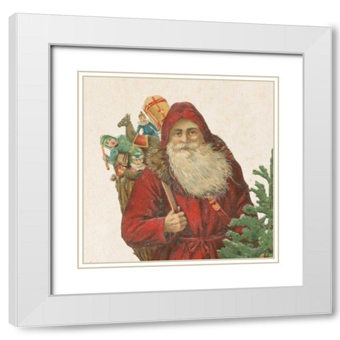 Victorian Santa I White Modern Wood Framed Art Print with Double Matting by Wild Apple Portfolio