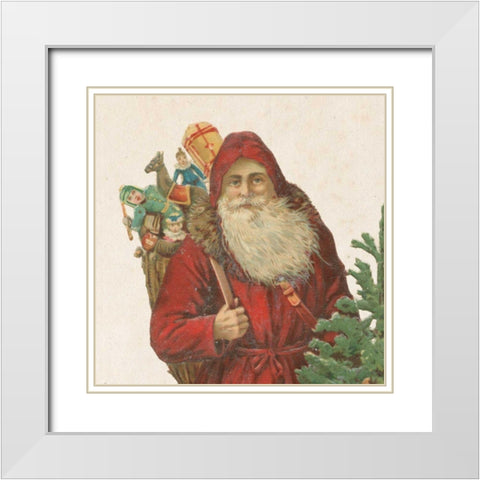 Victorian Santa I White Modern Wood Framed Art Print with Double Matting by Wild Apple Portfolio