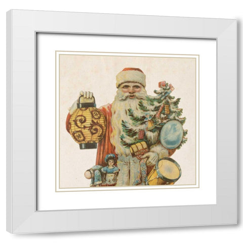 Victorian Santa II White Modern Wood Framed Art Print with Double Matting by Wild Apple Portfolio
