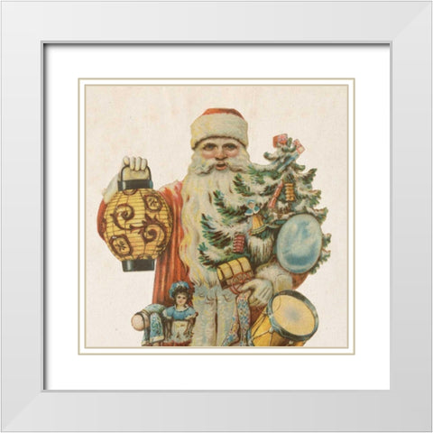 Victorian Santa II White Modern Wood Framed Art Print with Double Matting by Wild Apple Portfolio