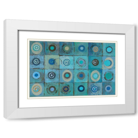 Underwater Mosaic White Modern Wood Framed Art Print with Double Matting by Vassileva, Silvia