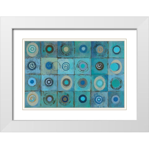 Underwater Mosaic White Modern Wood Framed Art Print with Double Matting by Vassileva, Silvia