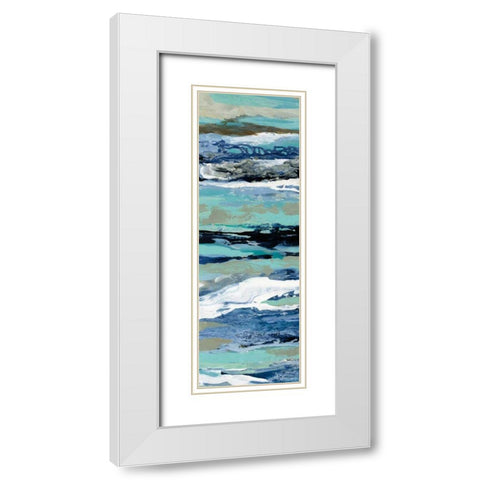 Coastal Sea Foam II White Modern Wood Framed Art Print with Double Matting by Vassileva, Silvia