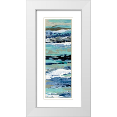 Coastal Sea Foam II White Modern Wood Framed Art Print with Double Matting by Vassileva, Silvia