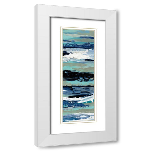 Coastal Sea Foam III White Modern Wood Framed Art Print with Double Matting by Vassileva, Silvia