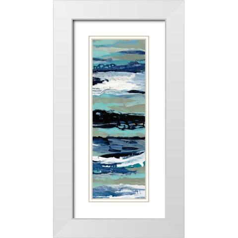 Coastal Sea Foam III White Modern Wood Framed Art Print with Double Matting by Vassileva, Silvia