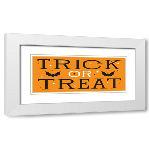 Halloween Fun White Modern Wood Framed Art Print with Double Matting by Mullan, Michael