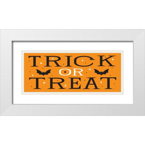 Halloween Fun White Modern Wood Framed Art Print with Double Matting by Mullan, Michael