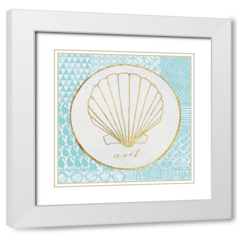 Christmas Shells II White Modern Wood Framed Art Print with Double Matting by Lovell, Kathrine