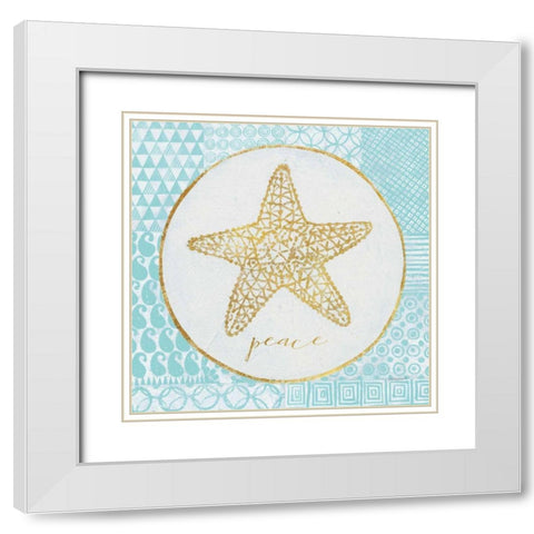 Christmas Shells IV White Modern Wood Framed Art Print with Double Matting by Lovell, Kathrine