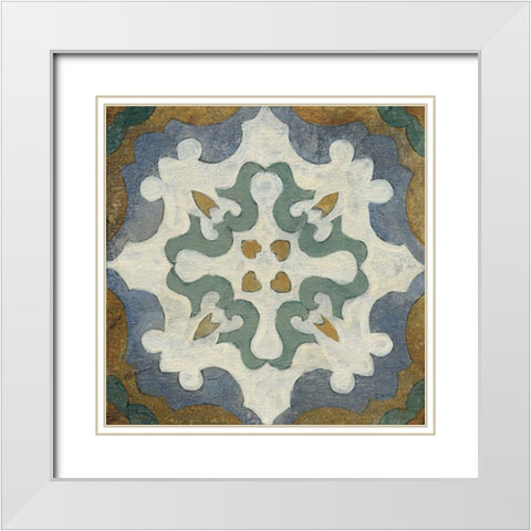 Old World Tile VI White Modern Wood Framed Art Print with Double Matting by Vassileva, Silvia