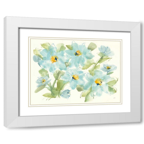 Sparkling Cosmos White Modern Wood Framed Art Print with Double Matting by Paschke, Chris