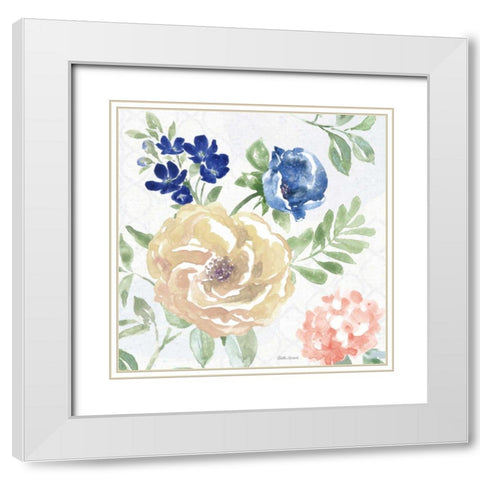 Coastline Botanical II White Modern Wood Framed Art Print with Double Matting by Grove, Beth