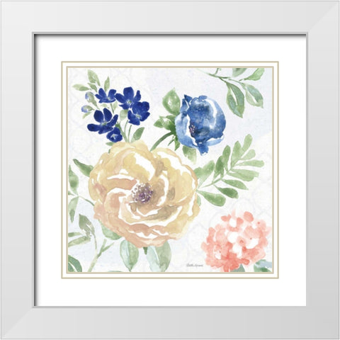 Coastline Botanical II White Modern Wood Framed Art Print with Double Matting by Grove, Beth