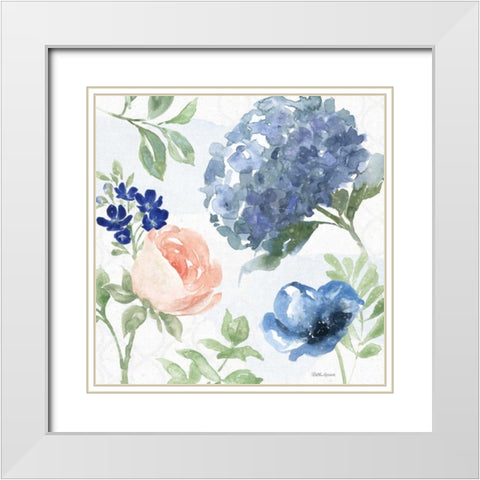 Coastline Botanical III White Modern Wood Framed Art Print with Double Matting by Grove, Beth