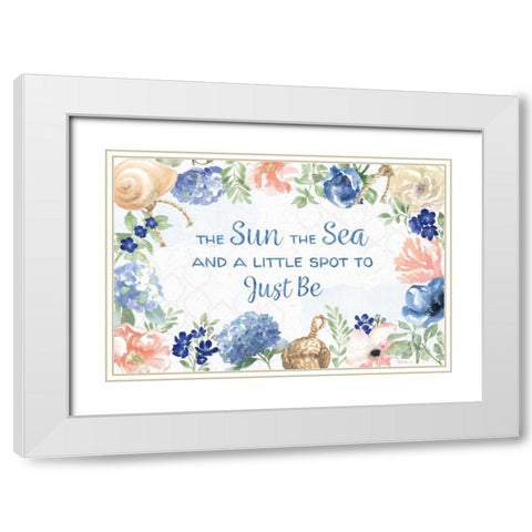 Coastline Botanical IV White Modern Wood Framed Art Print with Double Matting by Grove, Beth
