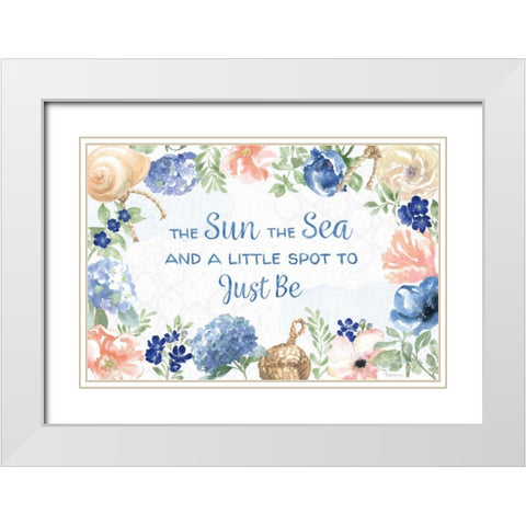 Coastline Botanical IV White Modern Wood Framed Art Print with Double Matting by Grove, Beth